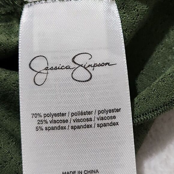 Jessica Simpson Longsleeve Top Size 3X Green Sheer Ringtone Buttons.  New - Picture 2 of 12